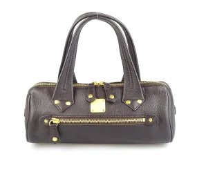 MCM Small Dark Brown Bowling Bag