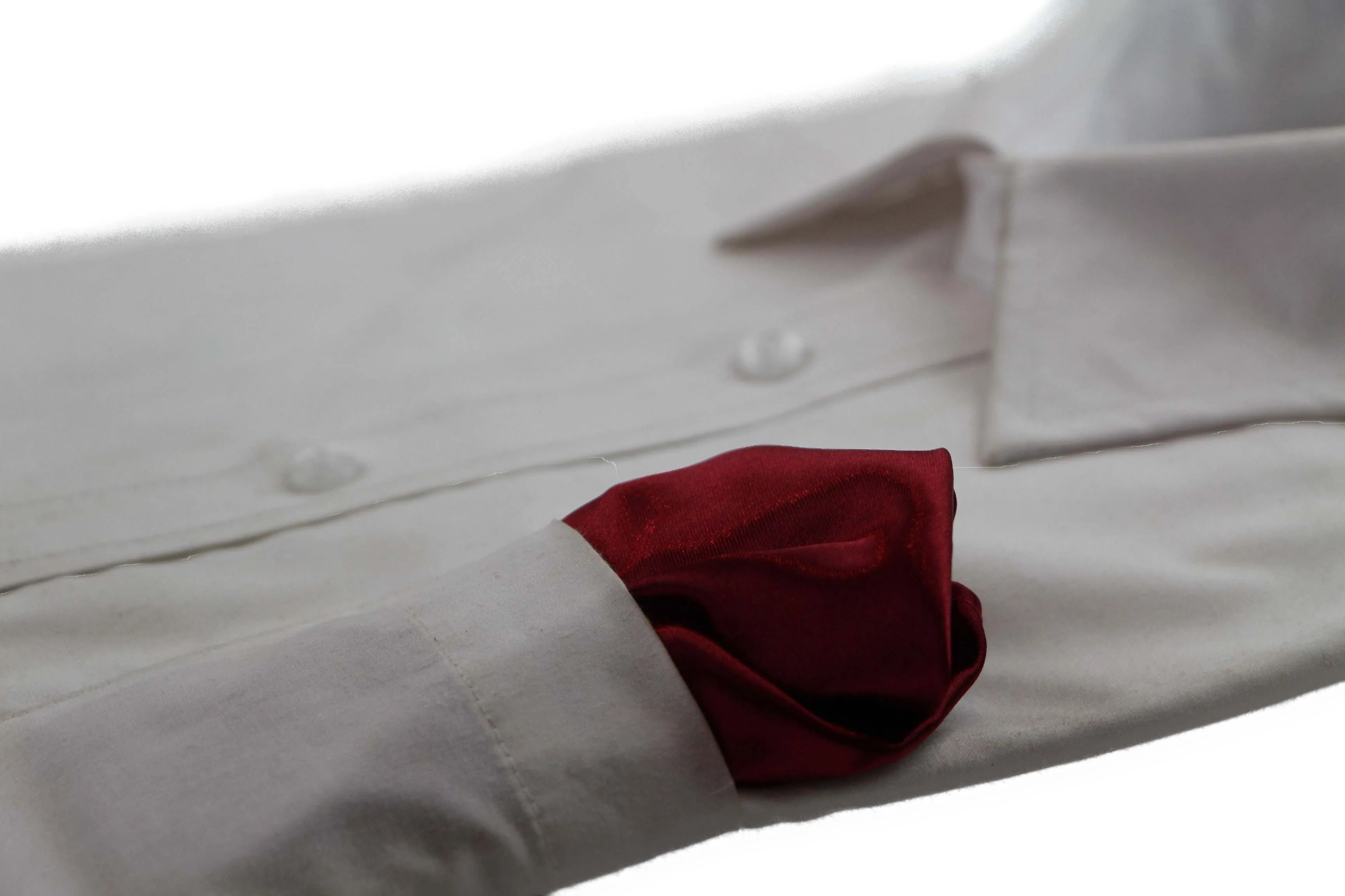 Mens Maroon Pocket Square