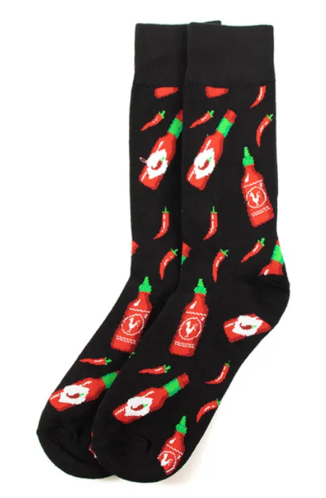 Men's Novelty Sock - Hot Sauce