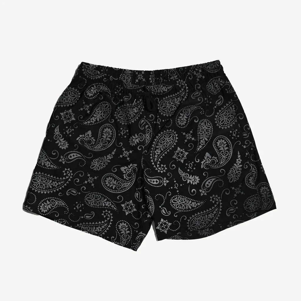 Mens Paisley Reflective Shorts