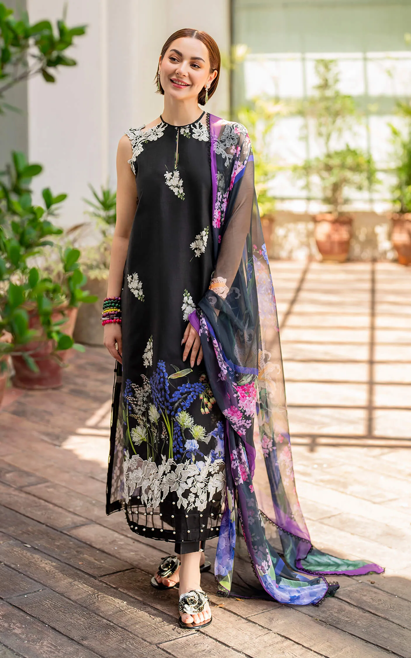 Meraki by Asifa & Nabeel Embroidered Lawn Unstitched 3Pc Suit MK-14 Surma