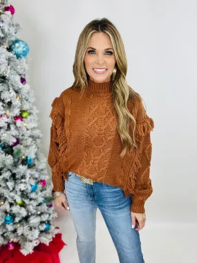 MORE THAN A TASSEL SWEATER --COPPER