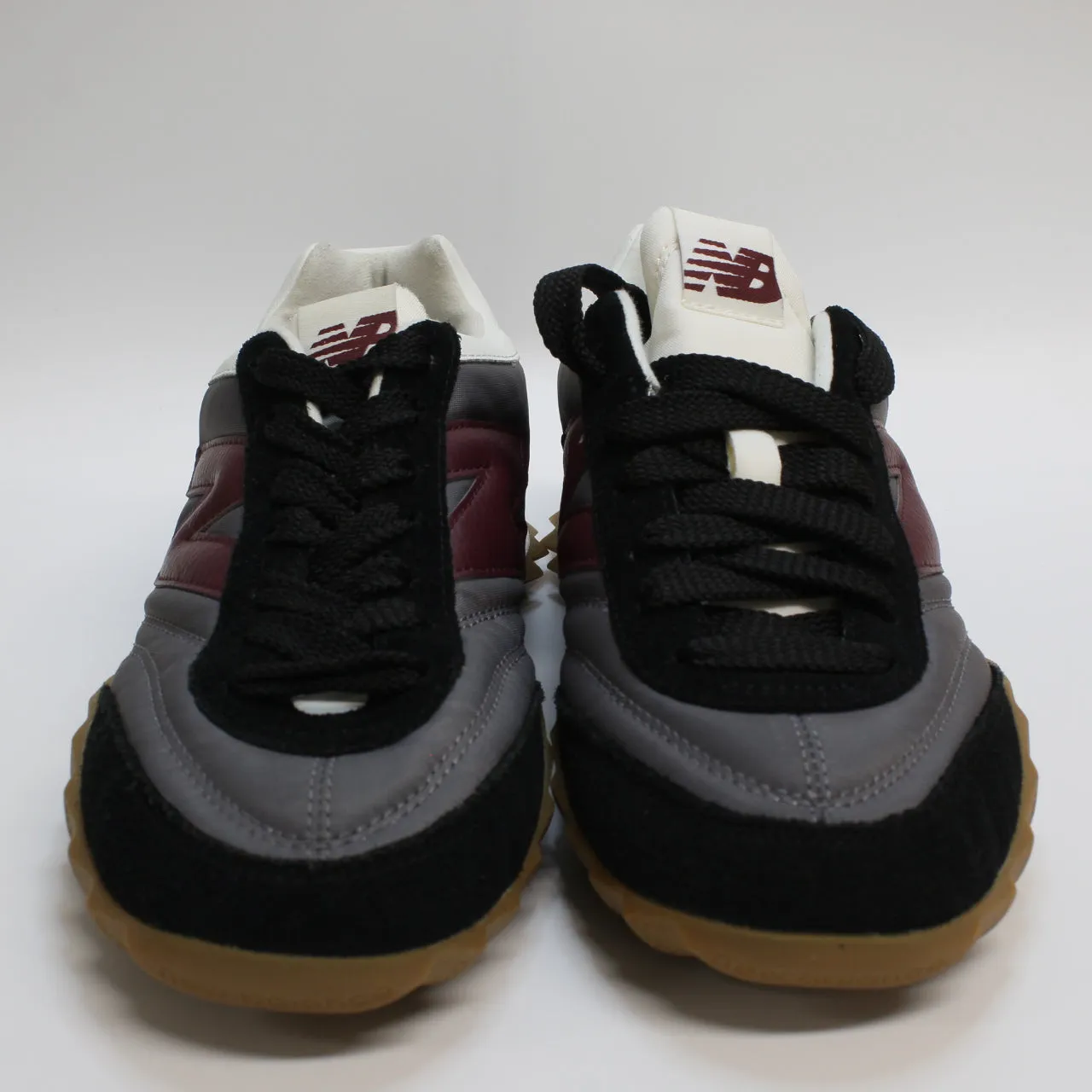 New Balance RC30 Castlerock Black Grey Burgundy Gum Trainers