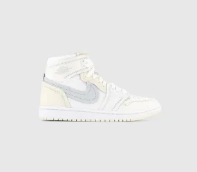 Nike Jordan 1 Hi MM Trainers White Pure Platinum Sail Coconut Milk