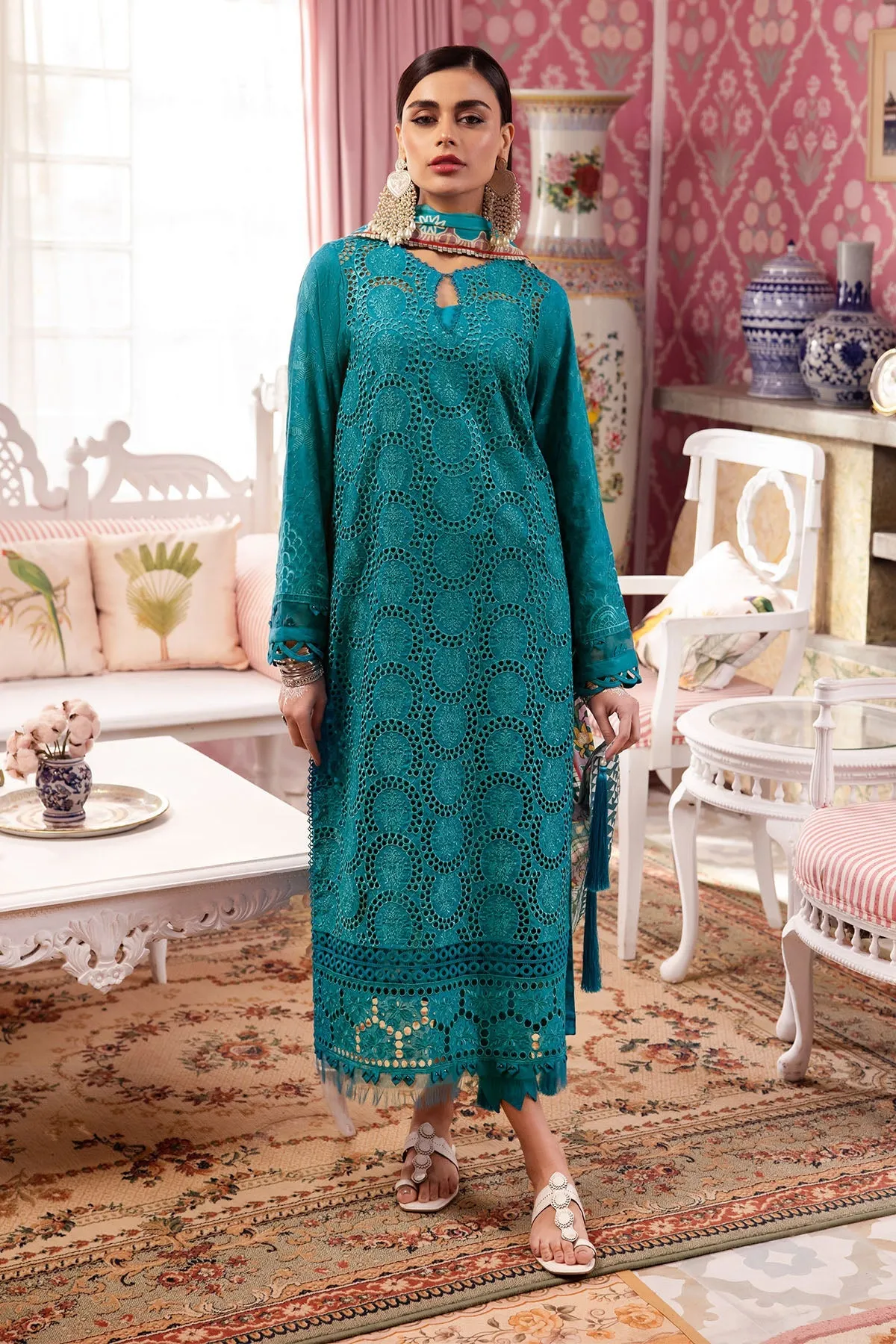 Nureh Maya Embroidered Lawn Dobby Unstitched 3Pc Suit NS-108