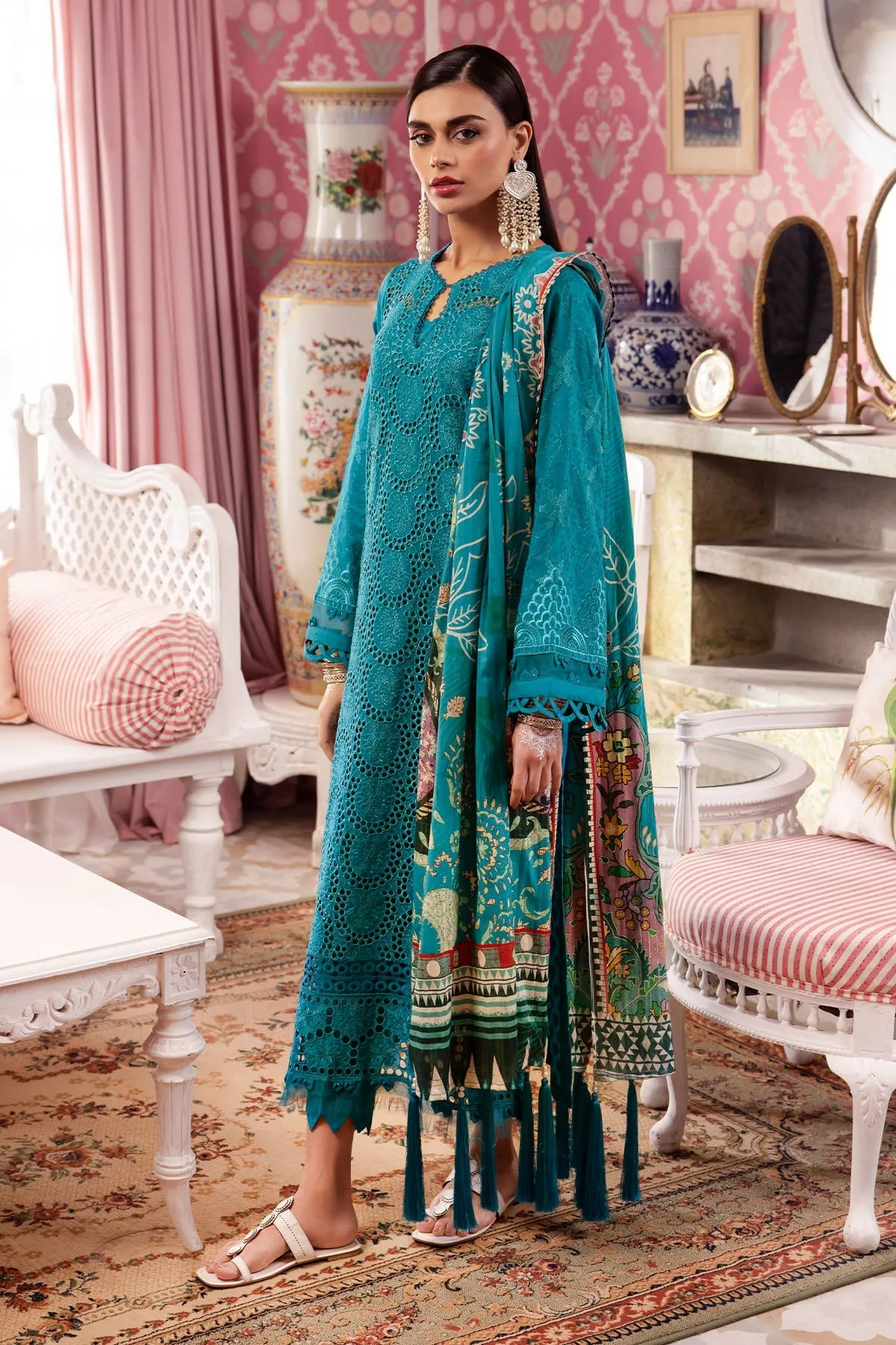 Nureh Maya Embroidered Lawn Dobby Unstitched 3Pc Suit NS-108