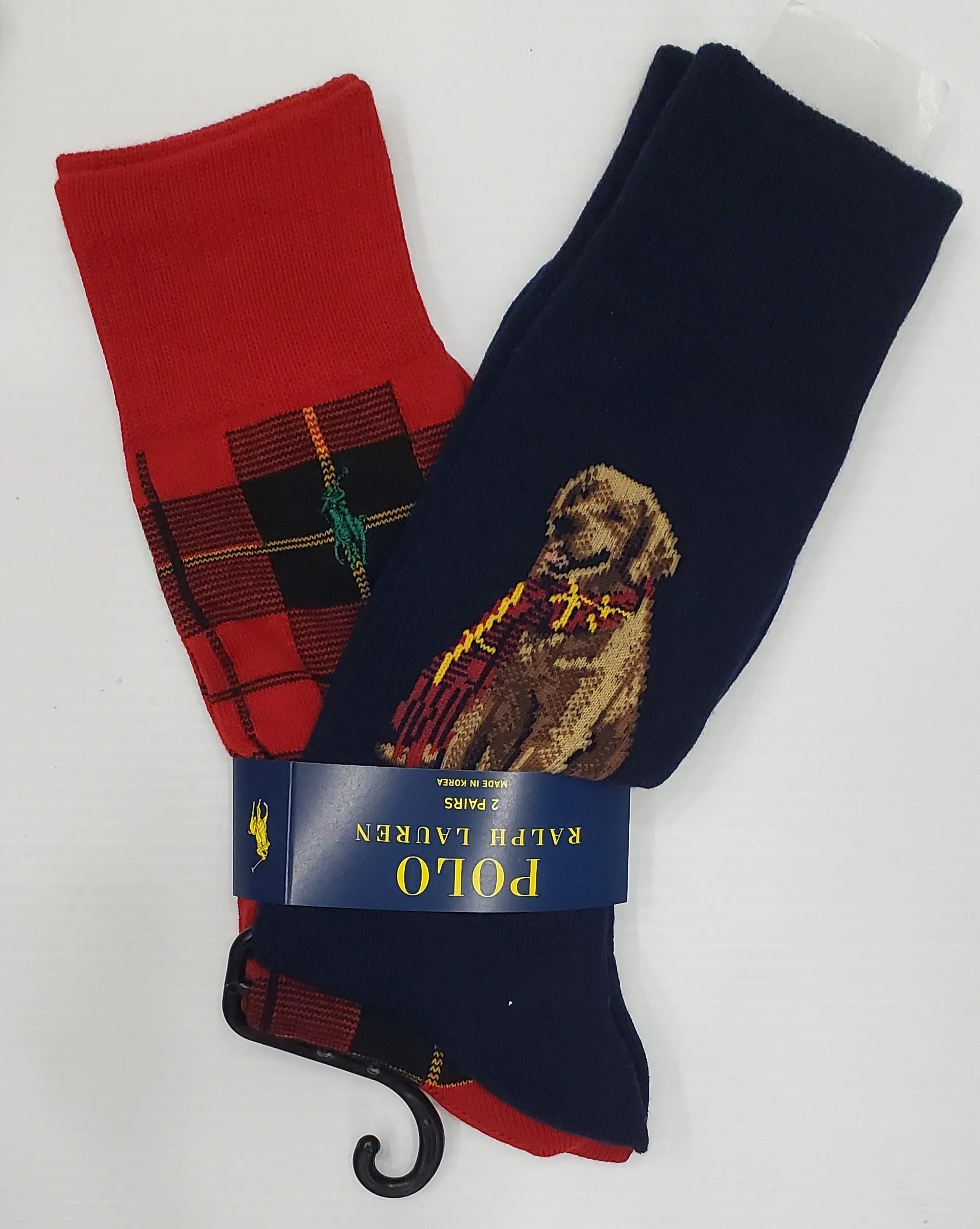 Nwt Polo Ralph Lauren 2 Pack Dog Socks With Small Pony Socks