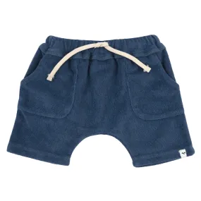 oh baby! Cotton Terry Boys Pocket Shorts - Denim