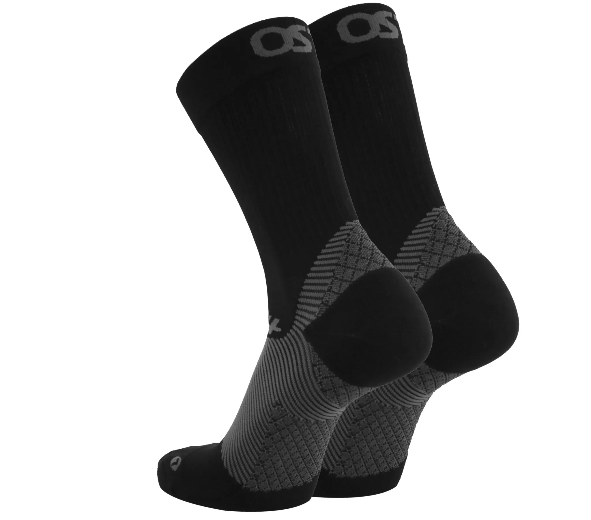 OS1st Merino Wool Plantar Fasciitis Crew Socks- Black