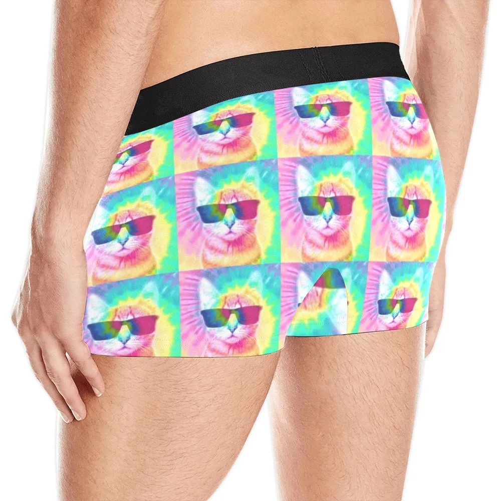 Pastel Tie-Dye Cat Boxer Briefs