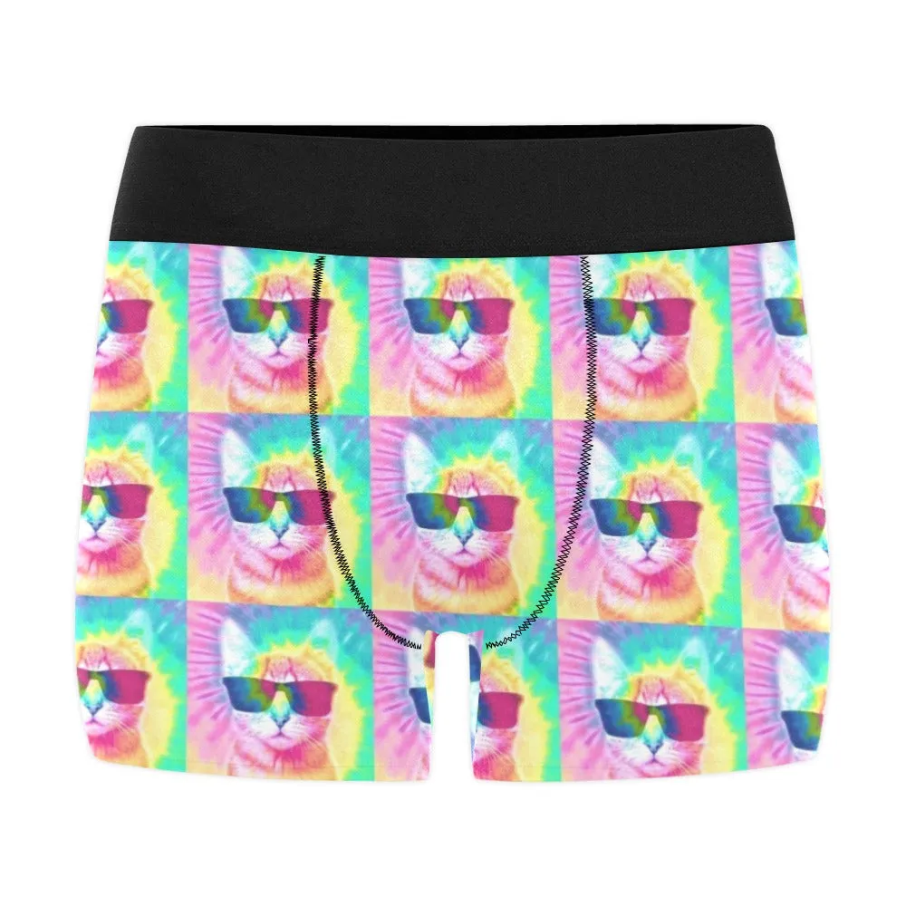 Pastel Tie-Dye Cat Boxer Briefs