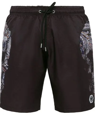 Philipp Plein Swimwear Boxer Paisley Skull