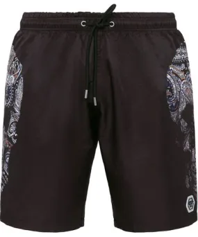 Philipp Plein Swimwear Boxer Paisley Skull