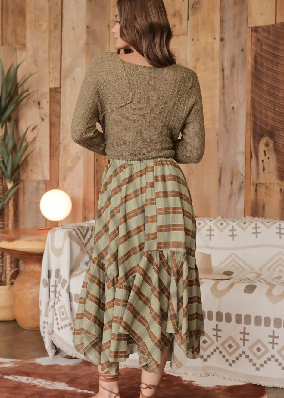 Plaid Handkerchief Hem Skirts - 2 Colors!