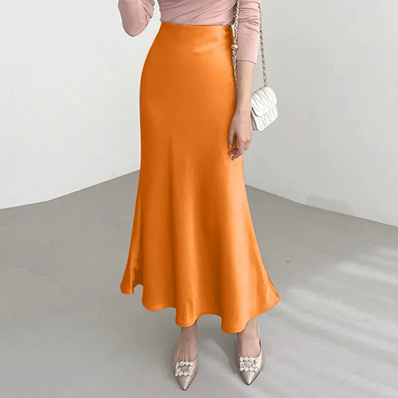 Pleated Casual Loose Streetwear Long Skirts