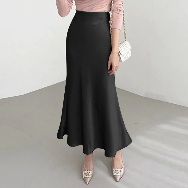 Pleated Casual Loose Streetwear Long Skirts