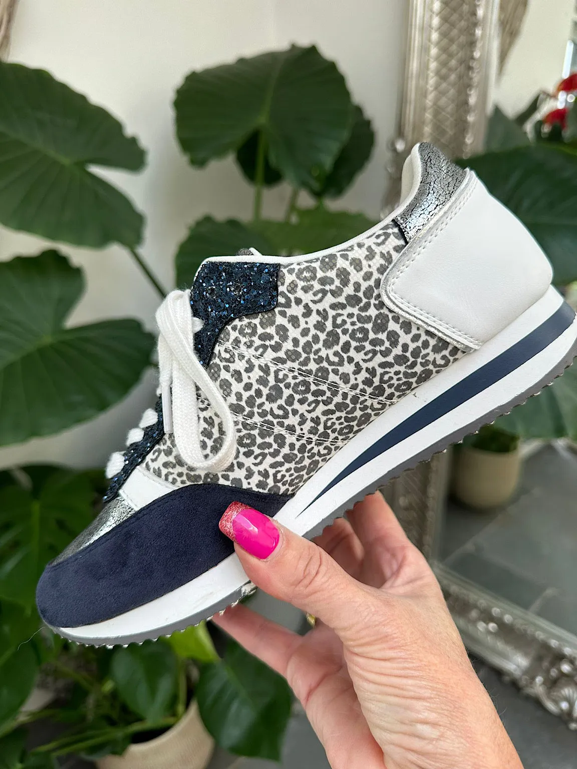 Premium Leopard Multi Fabric Trainers