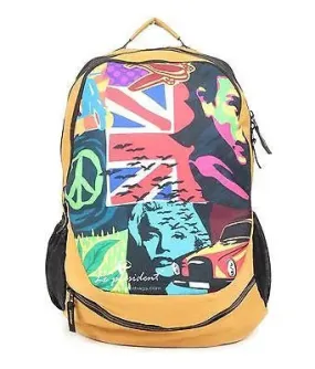 Rainco Multi-Print Golden Backpack / School Bag by President Bags