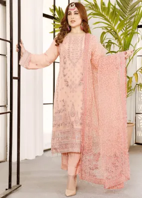 Ranjhana by Schick Luxury Embroidered Chiffon 3 Piece Semi Stitch Suit SDH24RC-02