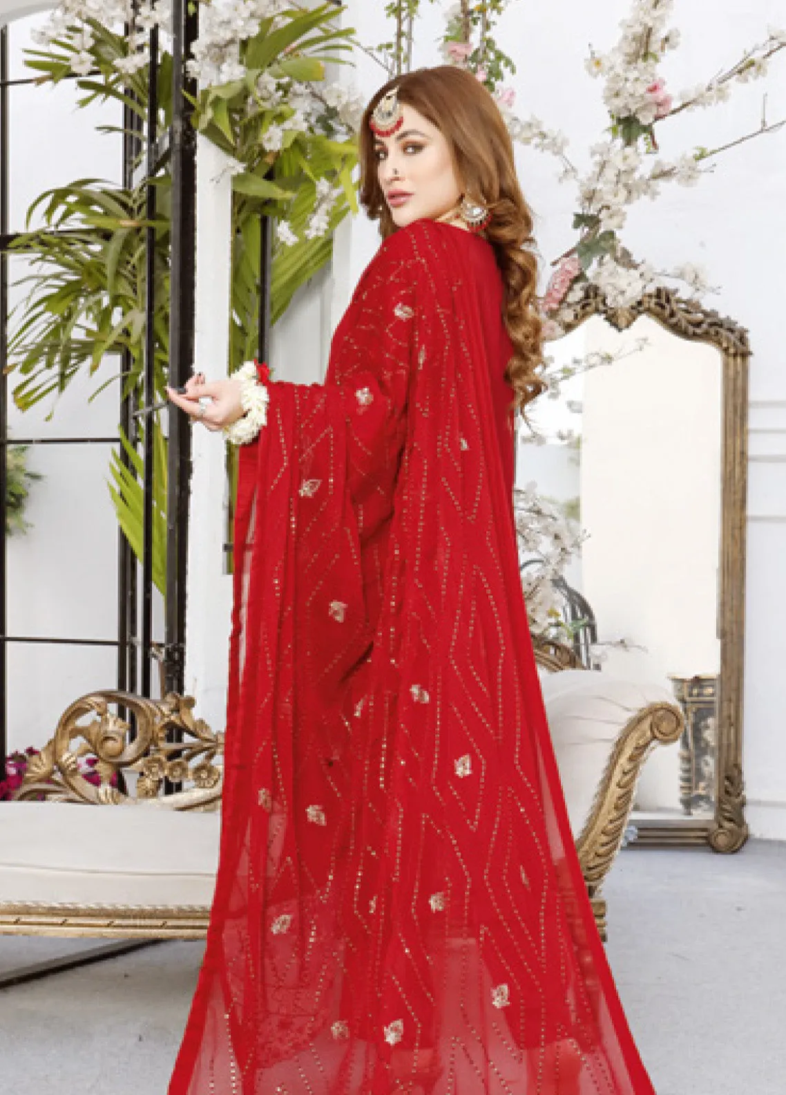 Ranjhana by Schick Luxury Embroidered Chiffon 3 Piece Semi Stitch Suit SDH24RC-08