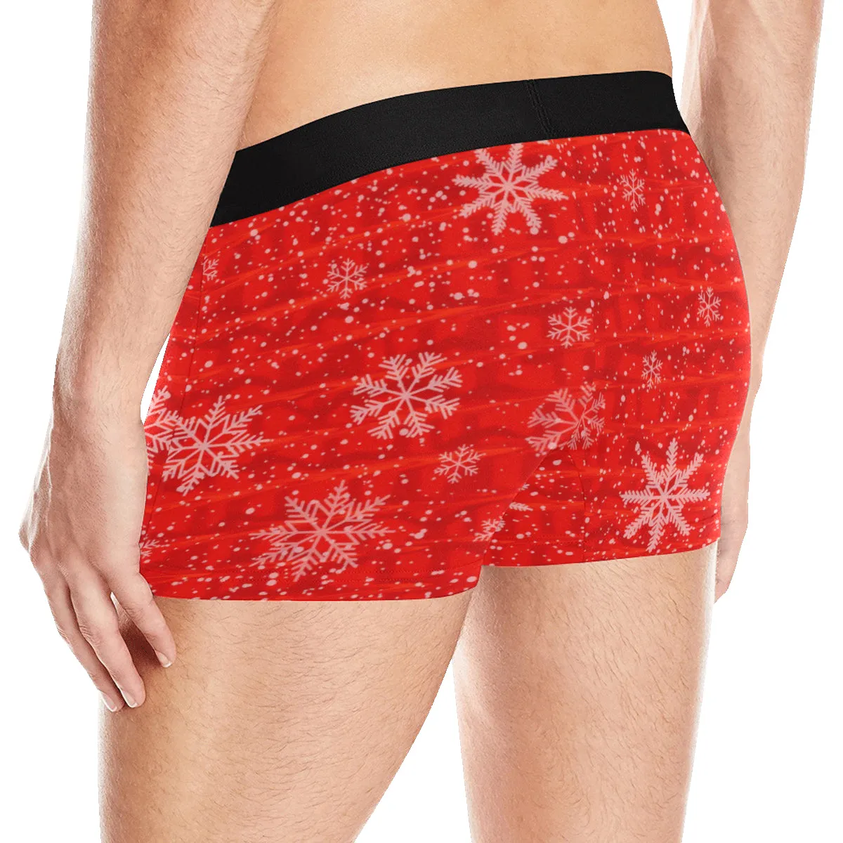 Red Holiday Snowflake Boxer Briefs