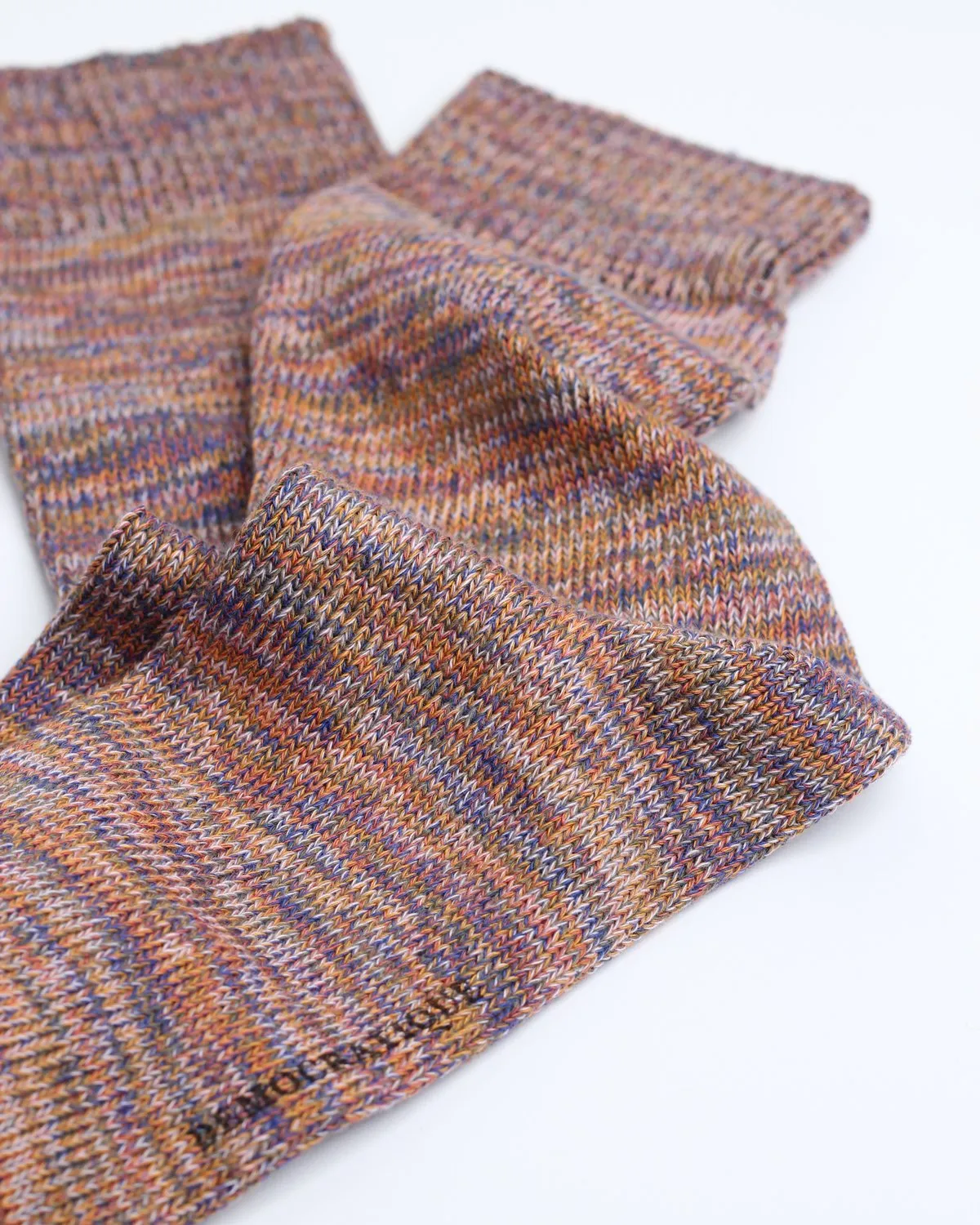 Relax Chunky Flat Knit Supermelange Socks Light Purple / Light Rosso / Honey / Cobalt Blue / Army