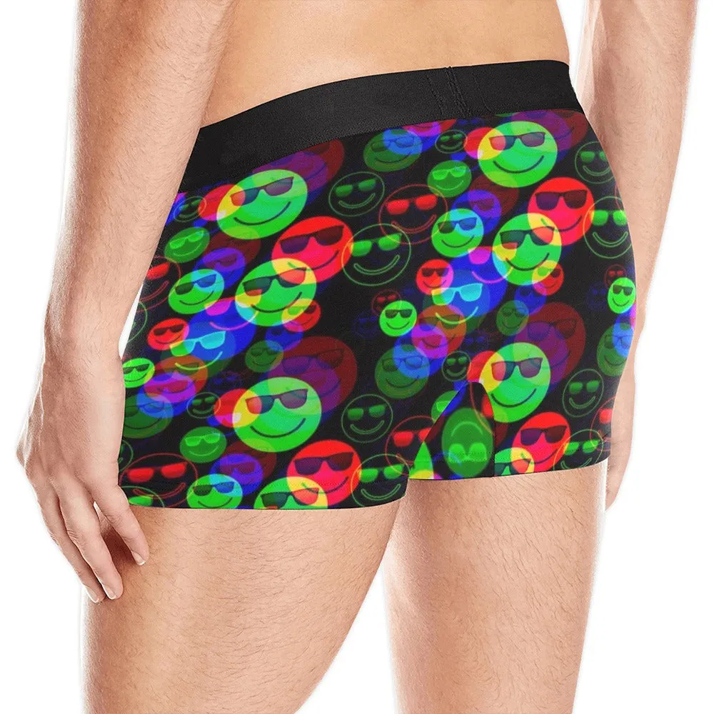 RGB Shaded Smile Glitch Print Boxer Briefs