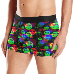 RGB Shaded Smile Glitch Print Boxer Briefs