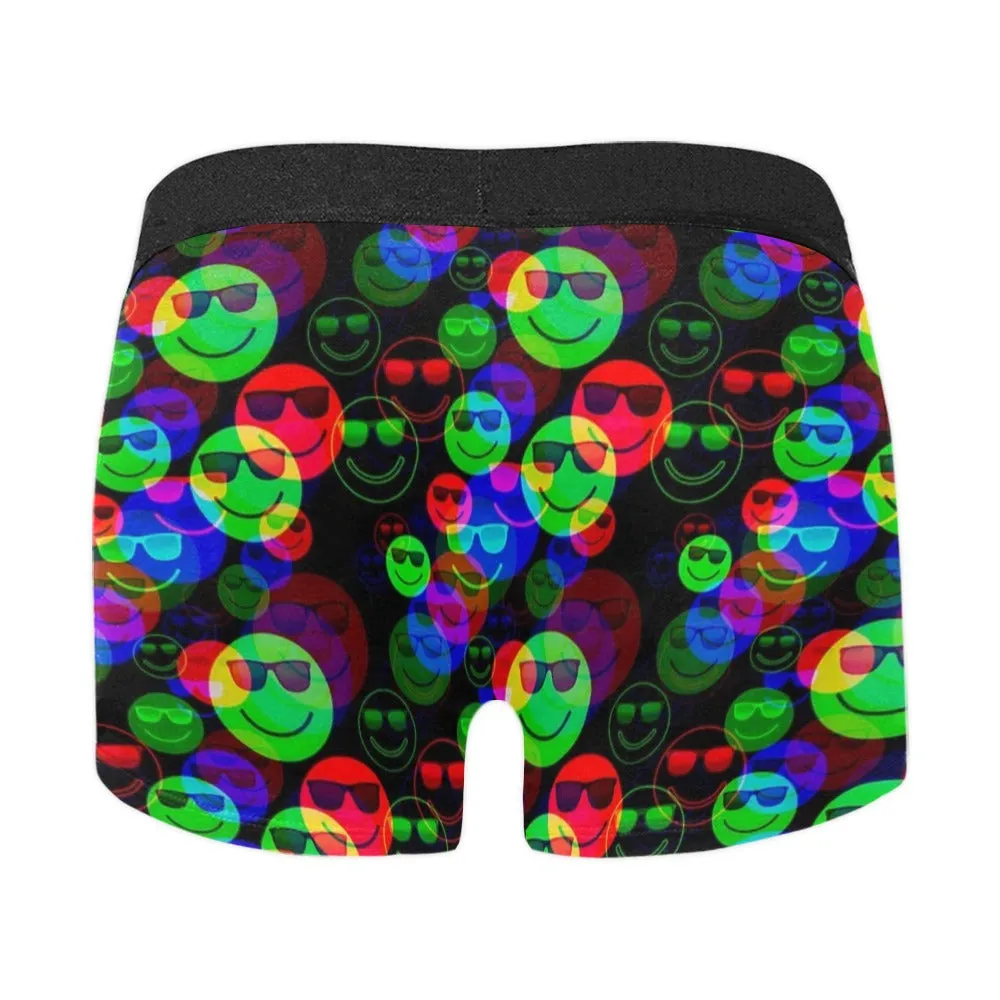 RGB Shaded Smile Glitch Print Boxer Briefs