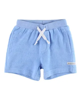 Ruffle Butts / Blue Terry Knit Shorts