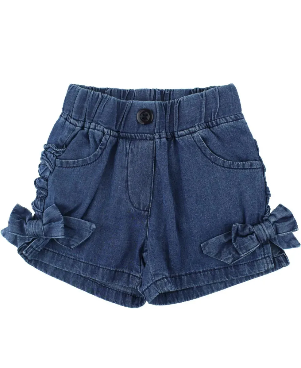 Ruffle Butts / Navy Shorts w/ Bow