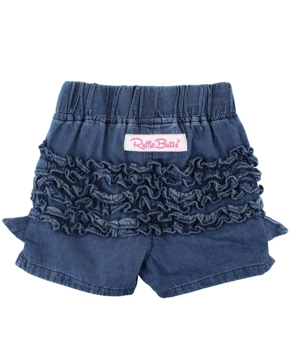 Ruffle Butts / Navy Shorts w/ Bow