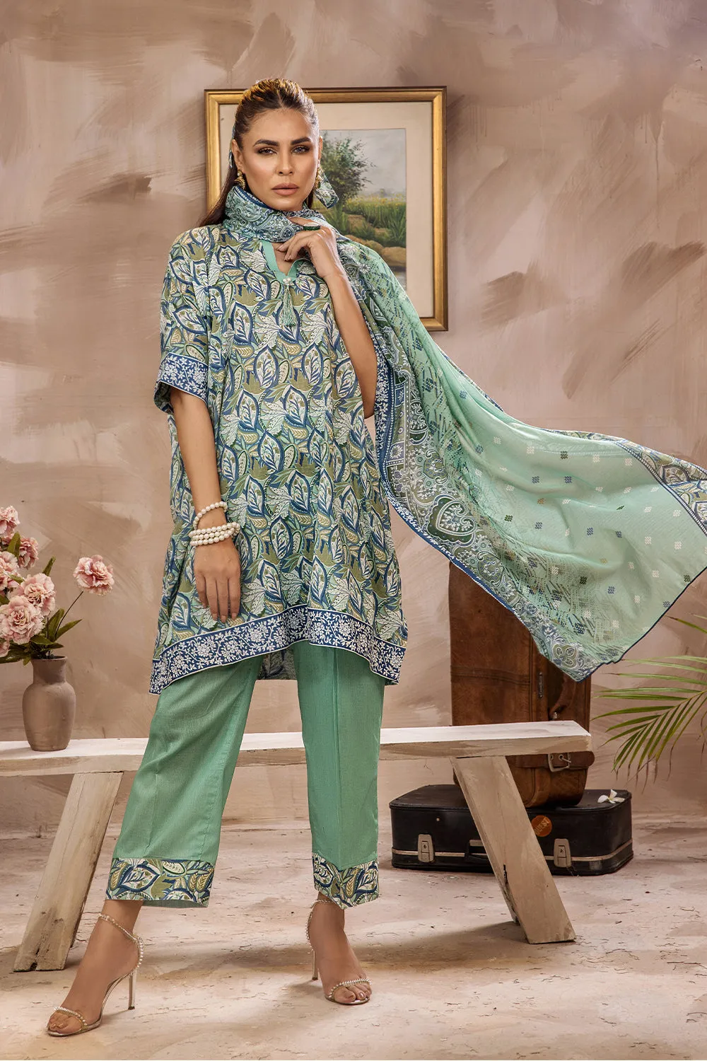 Safwa Safron Vol-03 Fine Digital Printed Lawn Unstitched 3Pc Suit SAF-30