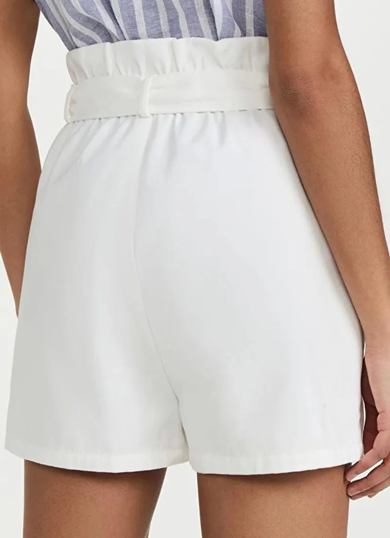 Seaside Cinch Shorts | White