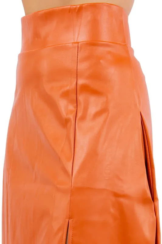 SEXY PU LEATHER SKIRT