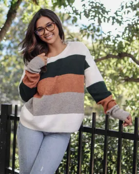 Soft Colorblock Oversized Sweater - More Colors