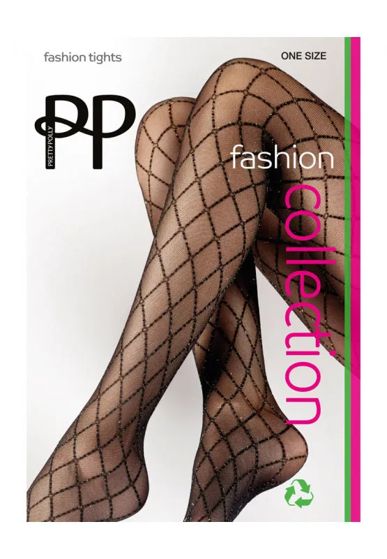 Sparkle diamond mesh tights