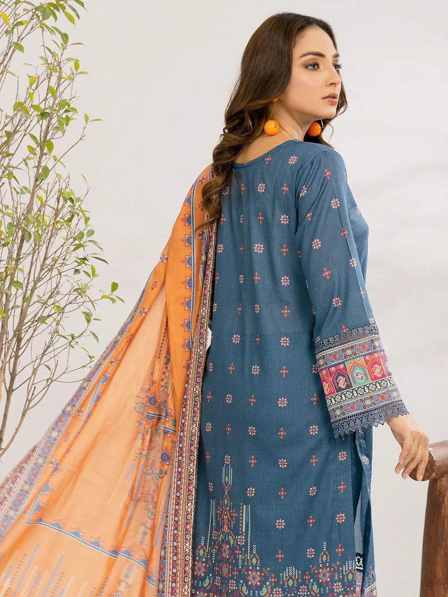 Sundas By Al Kareem Premium Printed Lawn Unstitched 3Pc Suit D-02