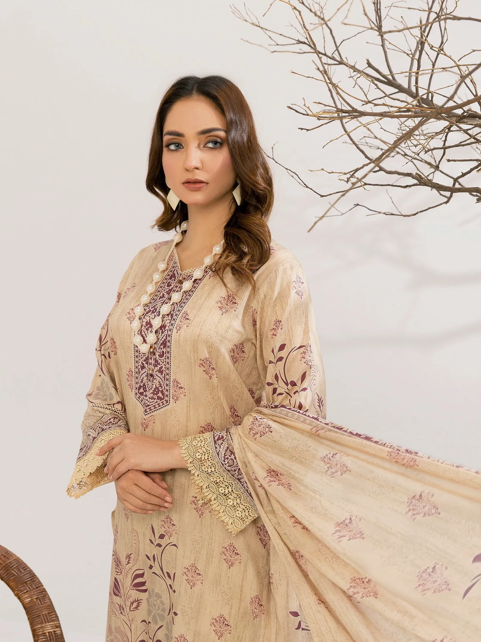 Sundas By Al Kareem Premium Printed Lawn Unstitched 3Pc Suit D-04