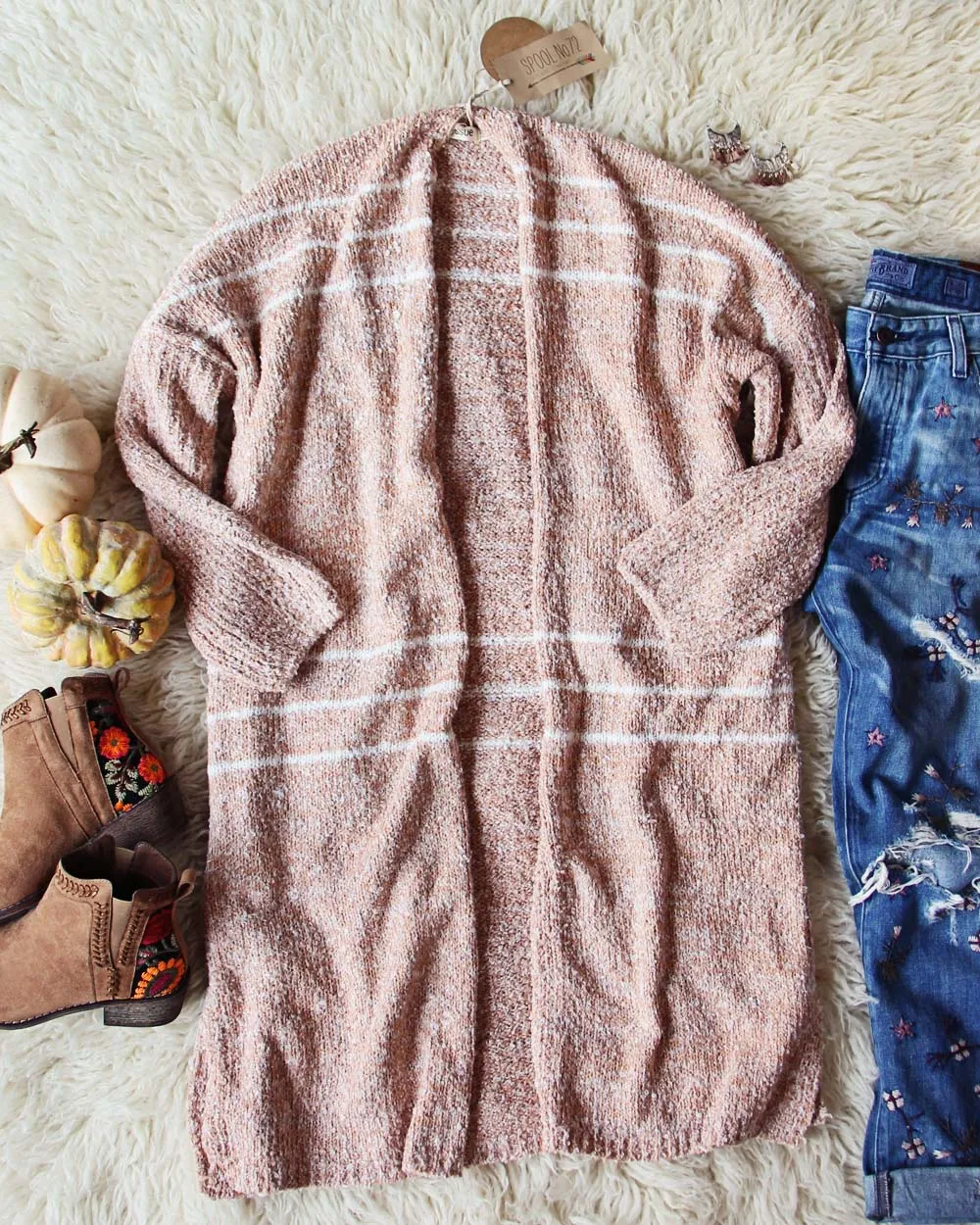 Sutton Cardigan Sweater in Blush