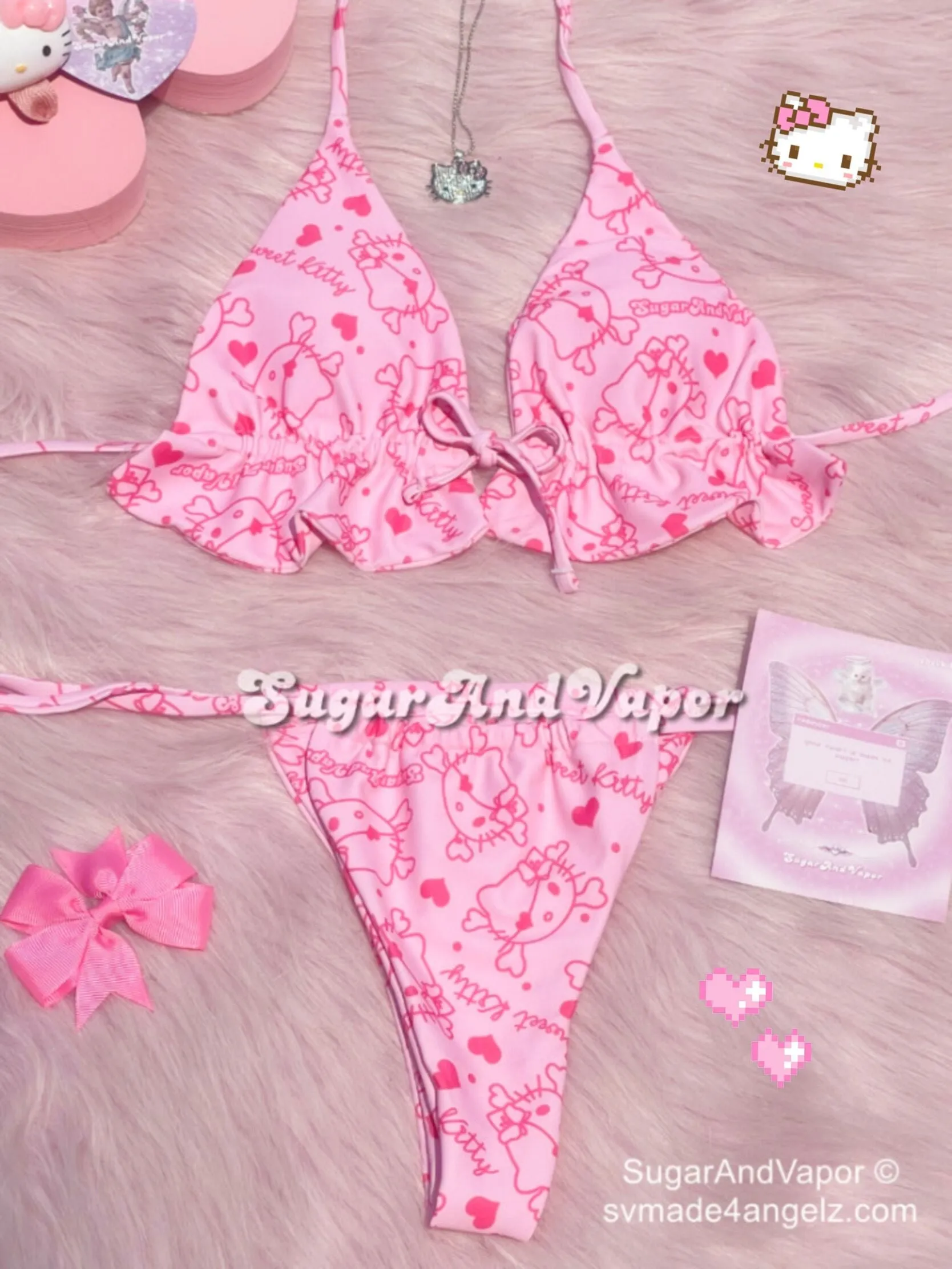 Sweet Kitten Kawaii Bikini Set