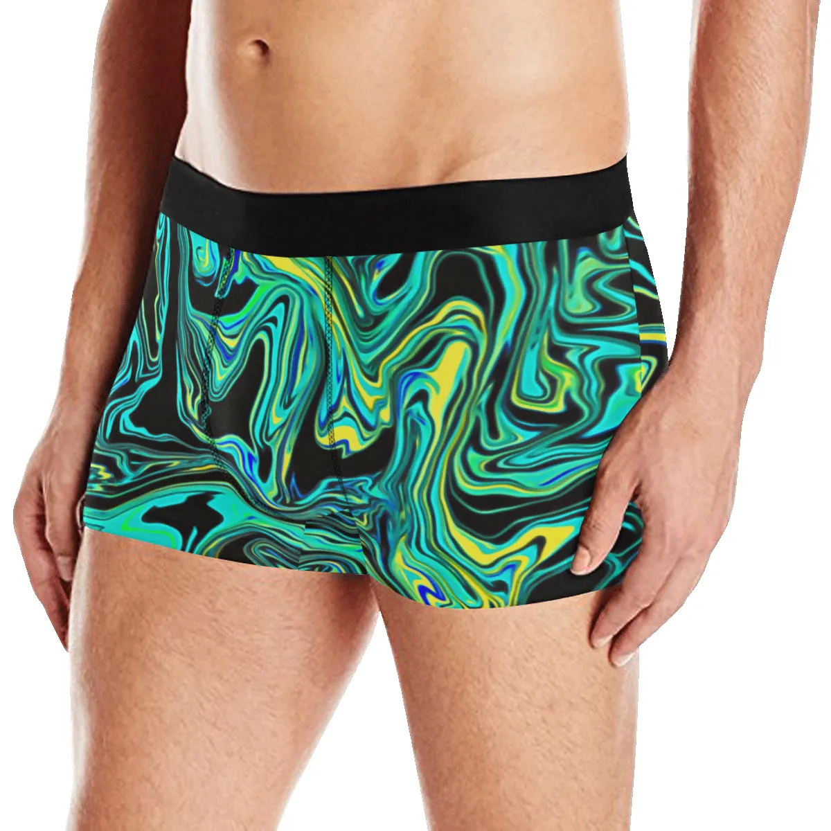 Teal Oil Spill Boxer Briefs