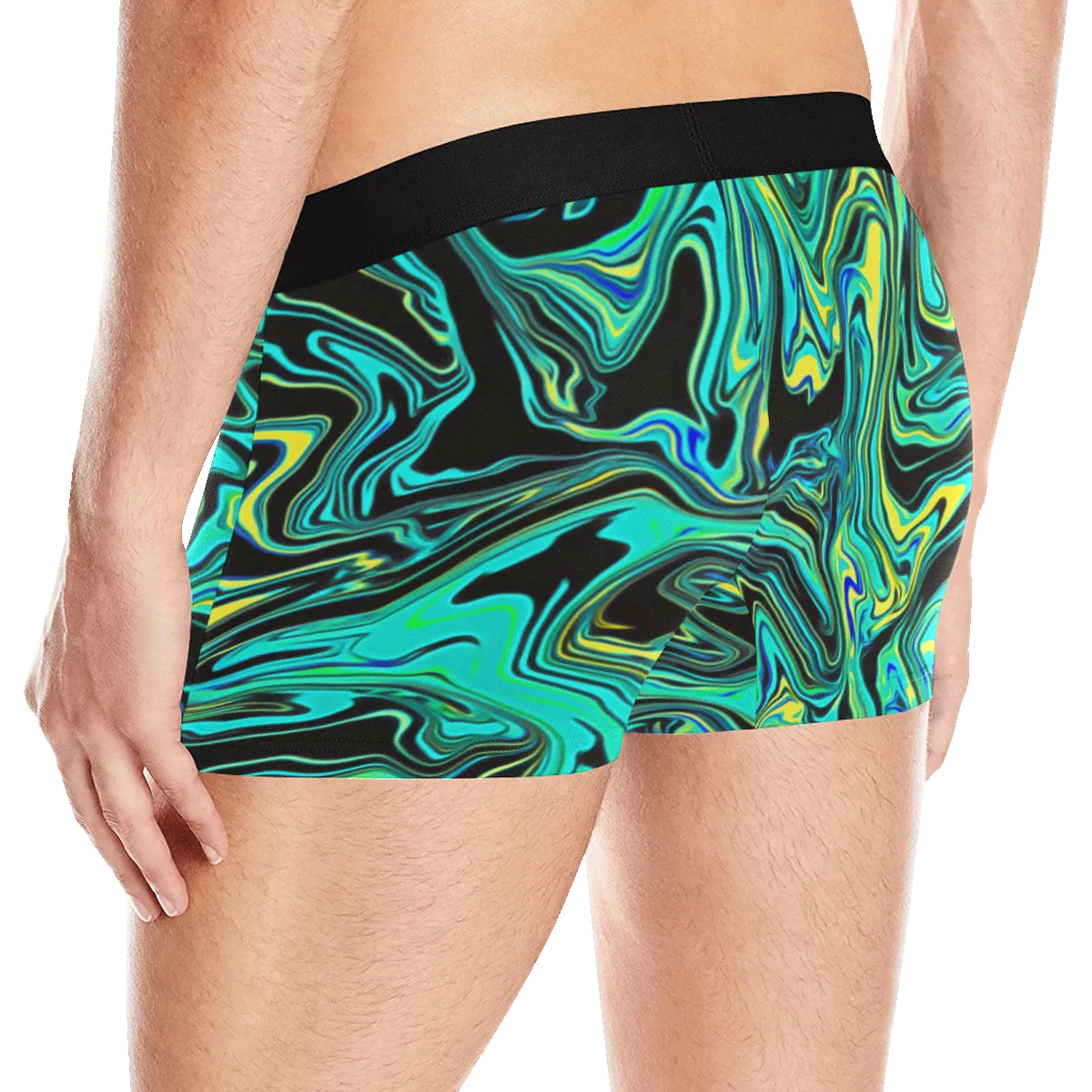 Teal Oil Spill Boxer Briefs