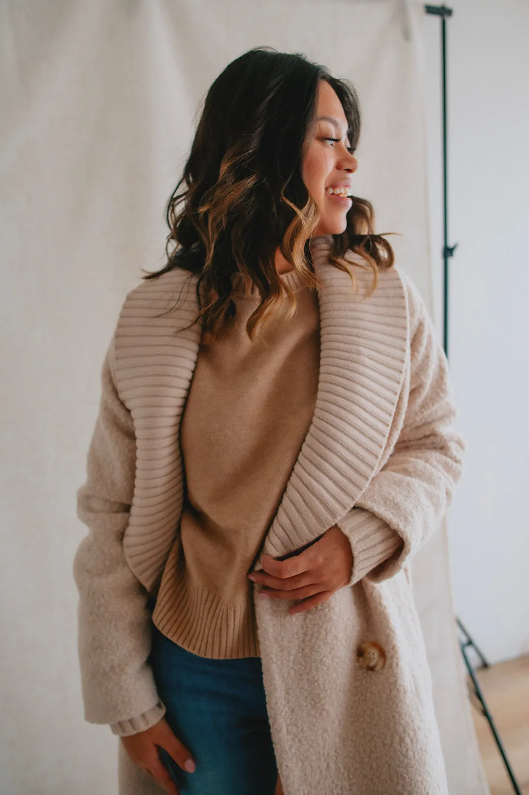 The Rhonda Raglan Sweater - Taupe