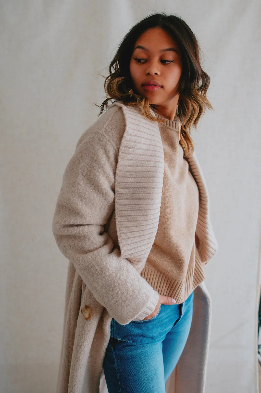 The Rhonda Raglan Sweater - Taupe