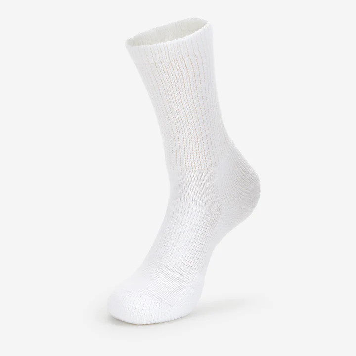 Thorlos Mens Diabetic Moderate Cushion Socks- XL White