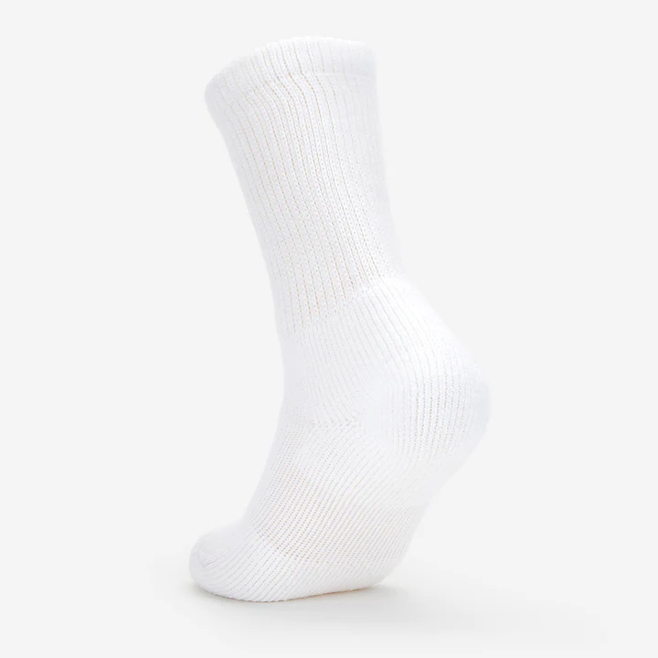 Thorlos Mens Diabetic Moderate Cushion Socks- XL White