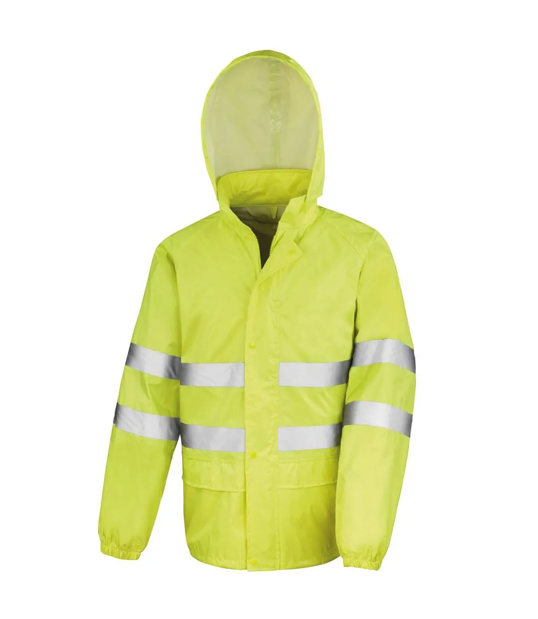 Unisex adult waterproof hi-vis suit fluro yellow SAFE-GUARD by Result