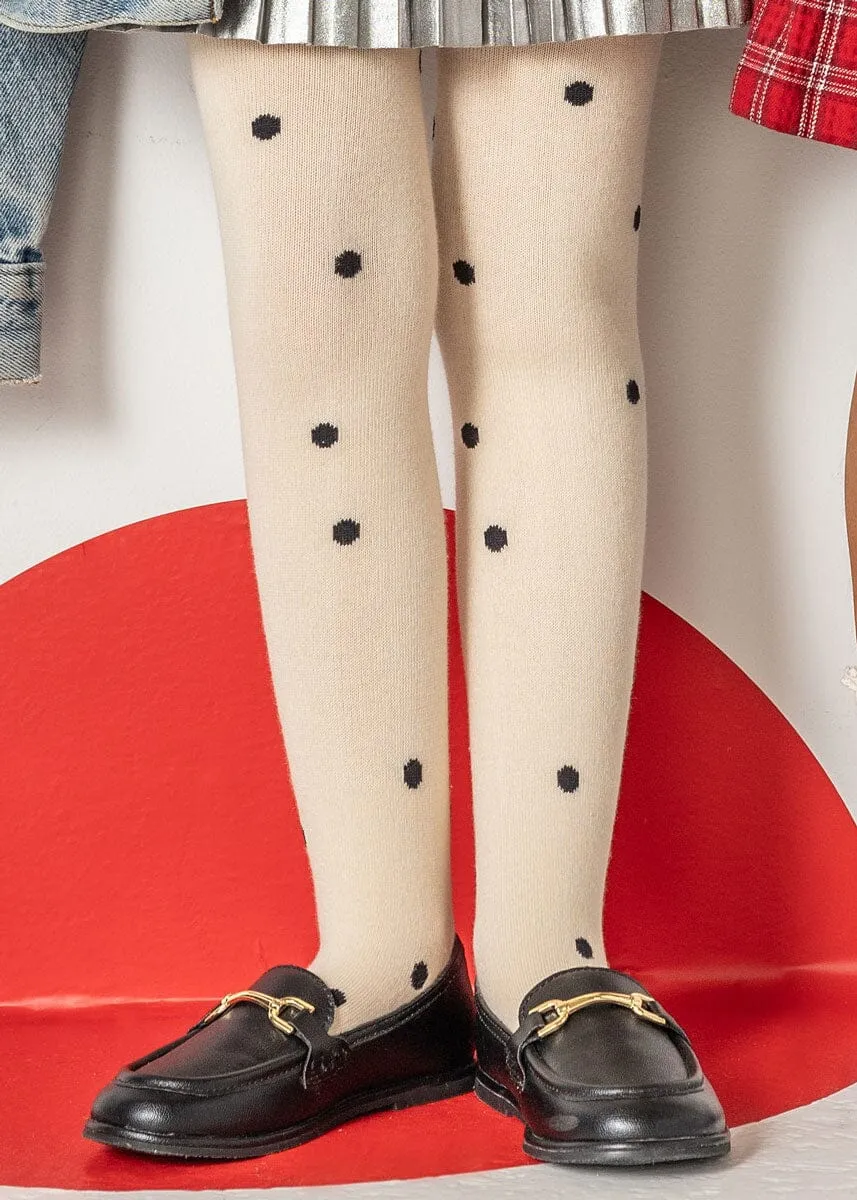 Vanilla Dot Knit Tights