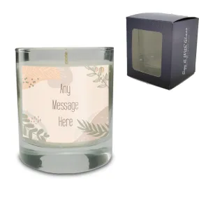 Vanilla Scented Candle with Boho Background Label